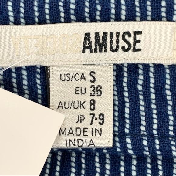 Amuse Society size small Navy Spinner Wrap Skirt NEW with tags - Picture 9 of 12